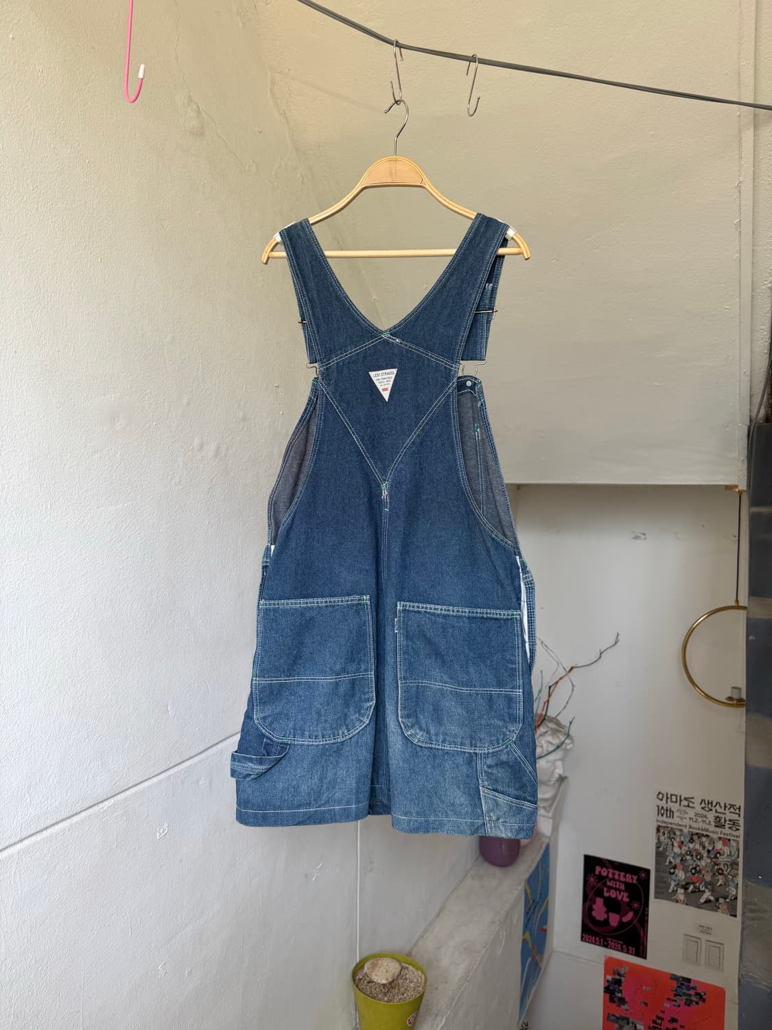 LEVI‘S 고전 데님 멜빵 스커트 상품이미지5