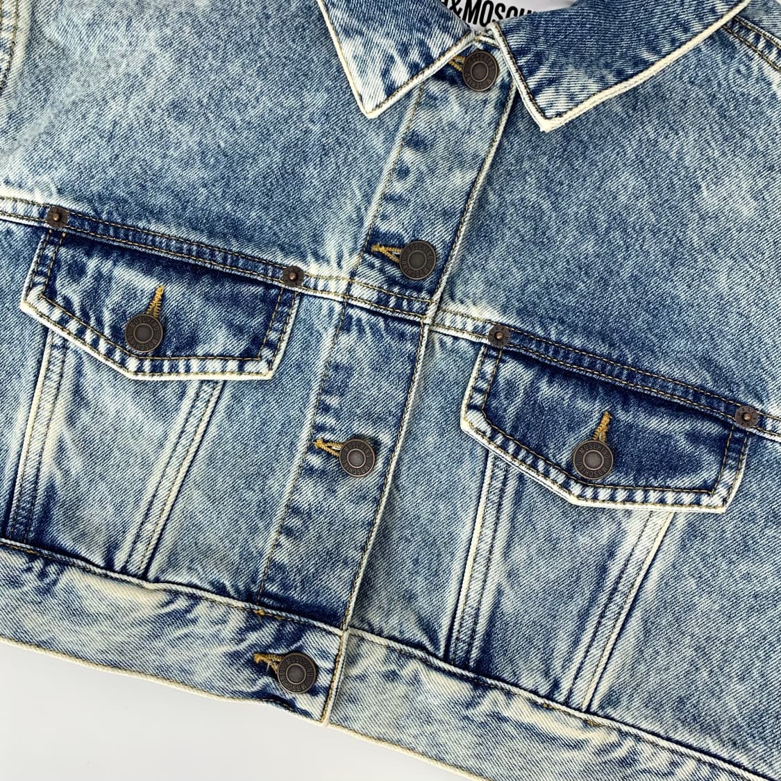 h&m x 모스키노 크롭 데님 자켓 상품이미지4