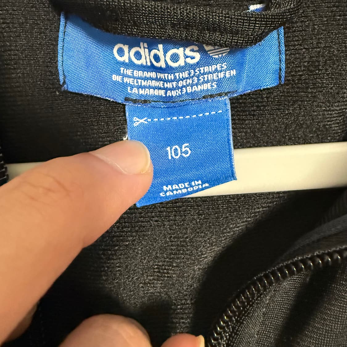 아디다스 파이어버드 백로고 후드집업 블랙 105 상품이미지3