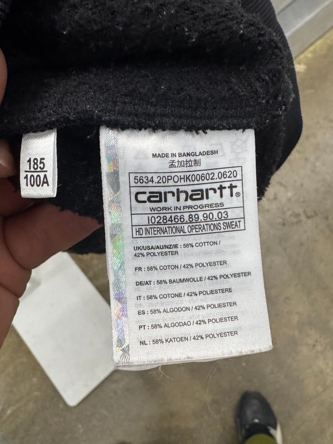 칼하트 WIP 프린팅 후드티 블랙 XL 상품이미지4