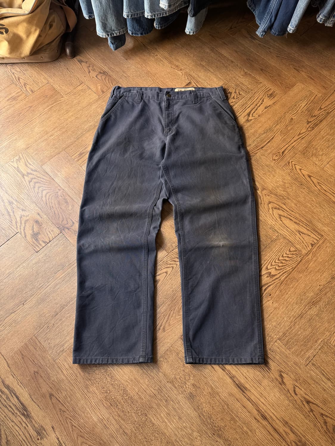 [34]칼하트 USA 빈티지 워싱 미드나잇 네이비 싱글니 카펜터 워크팬츠 상품이미지2