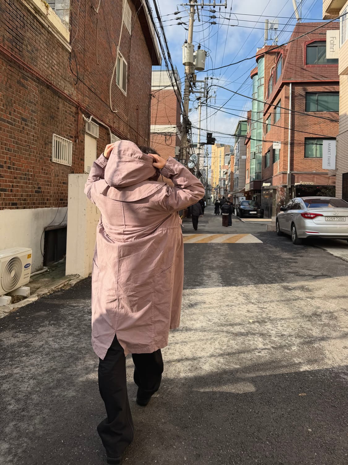 누마레 ee 다이드 워싱 피쉬테일 코트 M 퍼플 상품이미지1