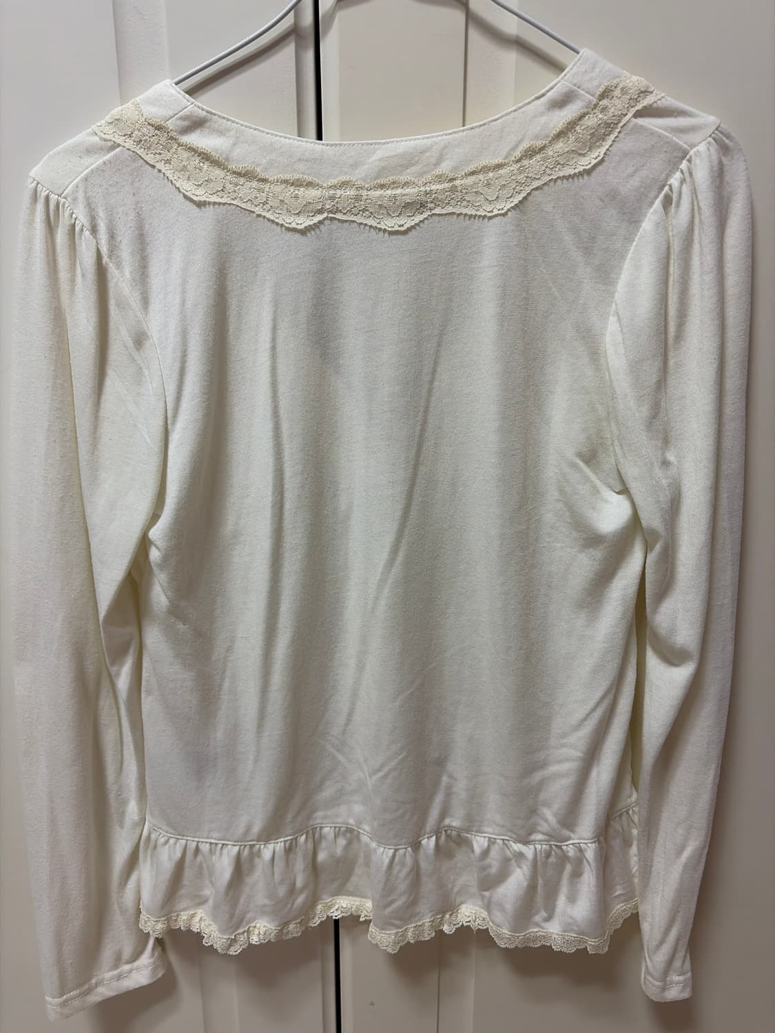 빈티지 레이스 프릴 블라우스 롱슬리브 상품이미지2