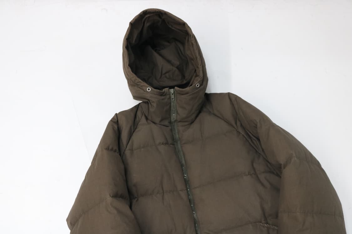AS KNOW AS DE BASE 빈티지 브라운 후디 다운 패딩 (M) 상품이미지4