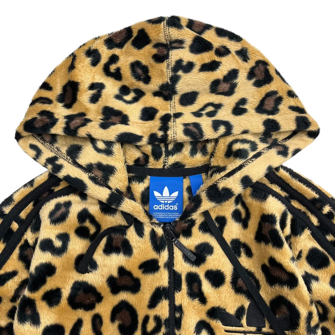 아디다스 블랙라인 레오파드 후리스 후드집업 90 상품이미지6