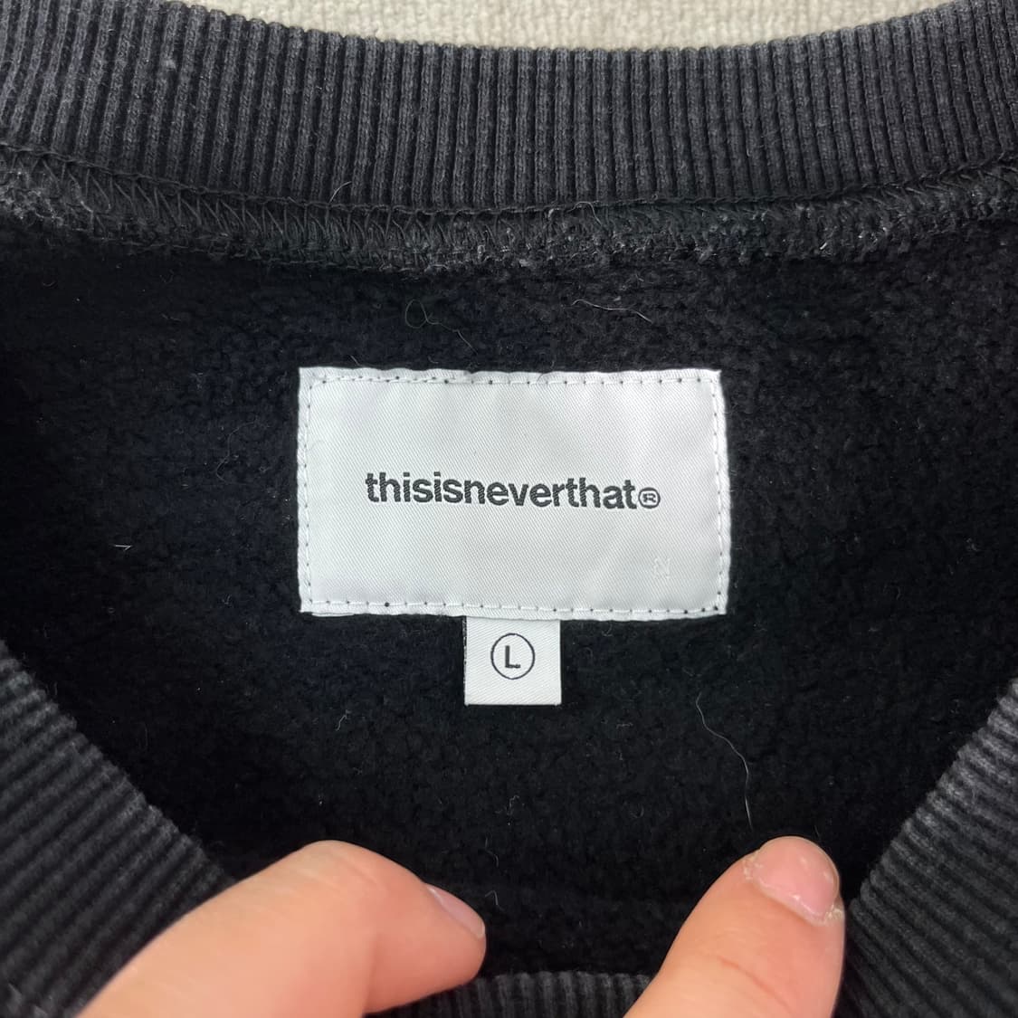 100 디스이즈네버댓 백로고 맨투맨 상품이미지4