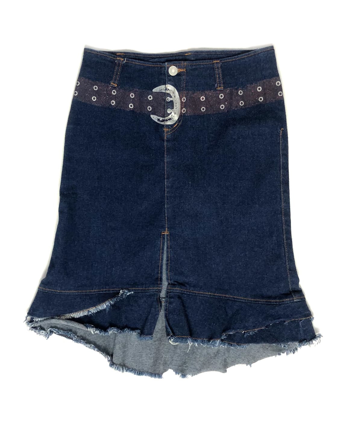 CLUTCH 벨트 프린트 데님 스커트  상품이미지1