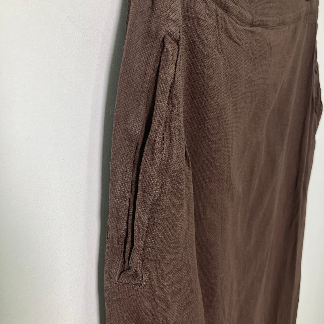 이세이미야케 플랜테이션 브라운 랩 롱 스커트 M 상품이미지5