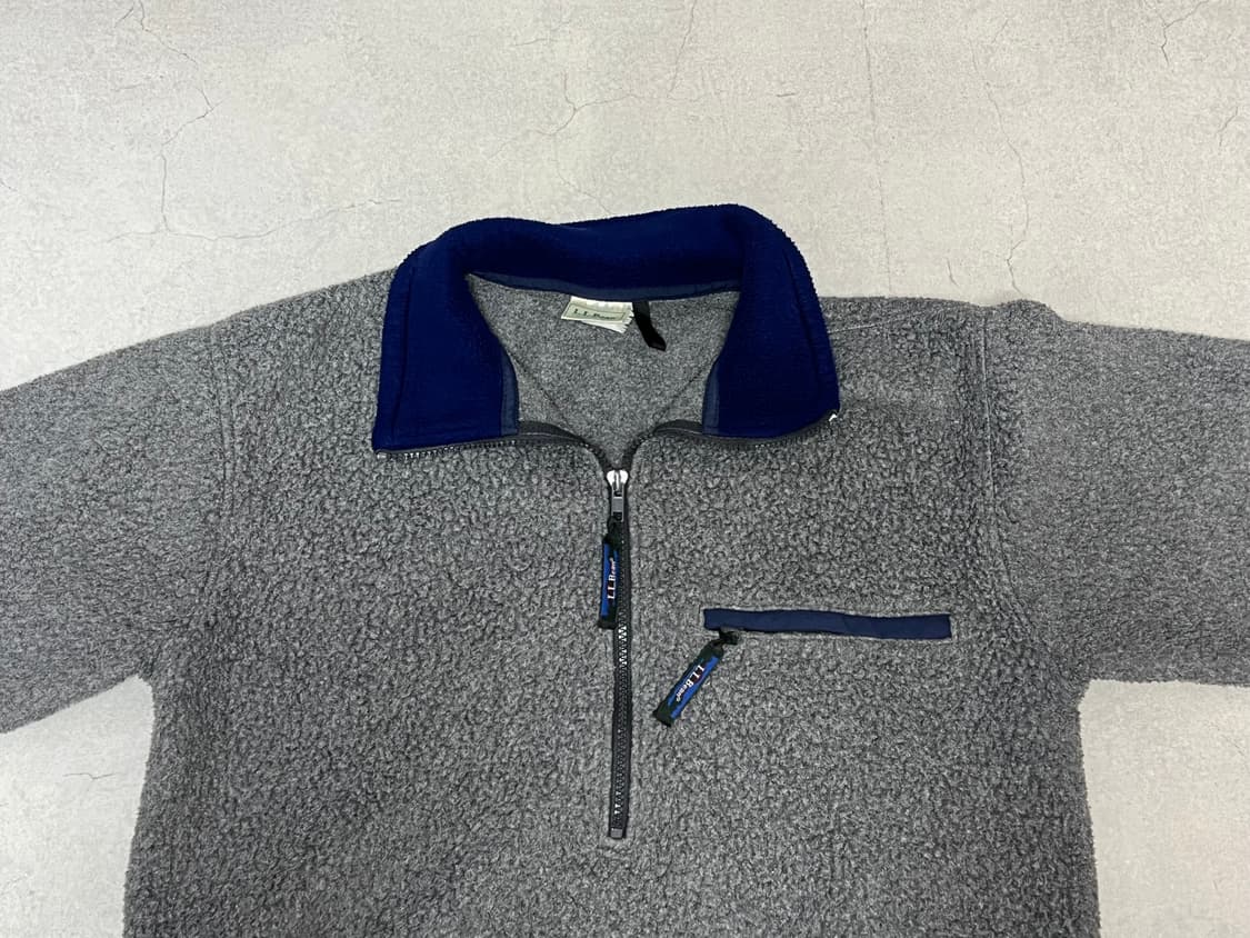 80s 엘엘빈 플리스 풀오버 그레이 M~L 상품이미지1