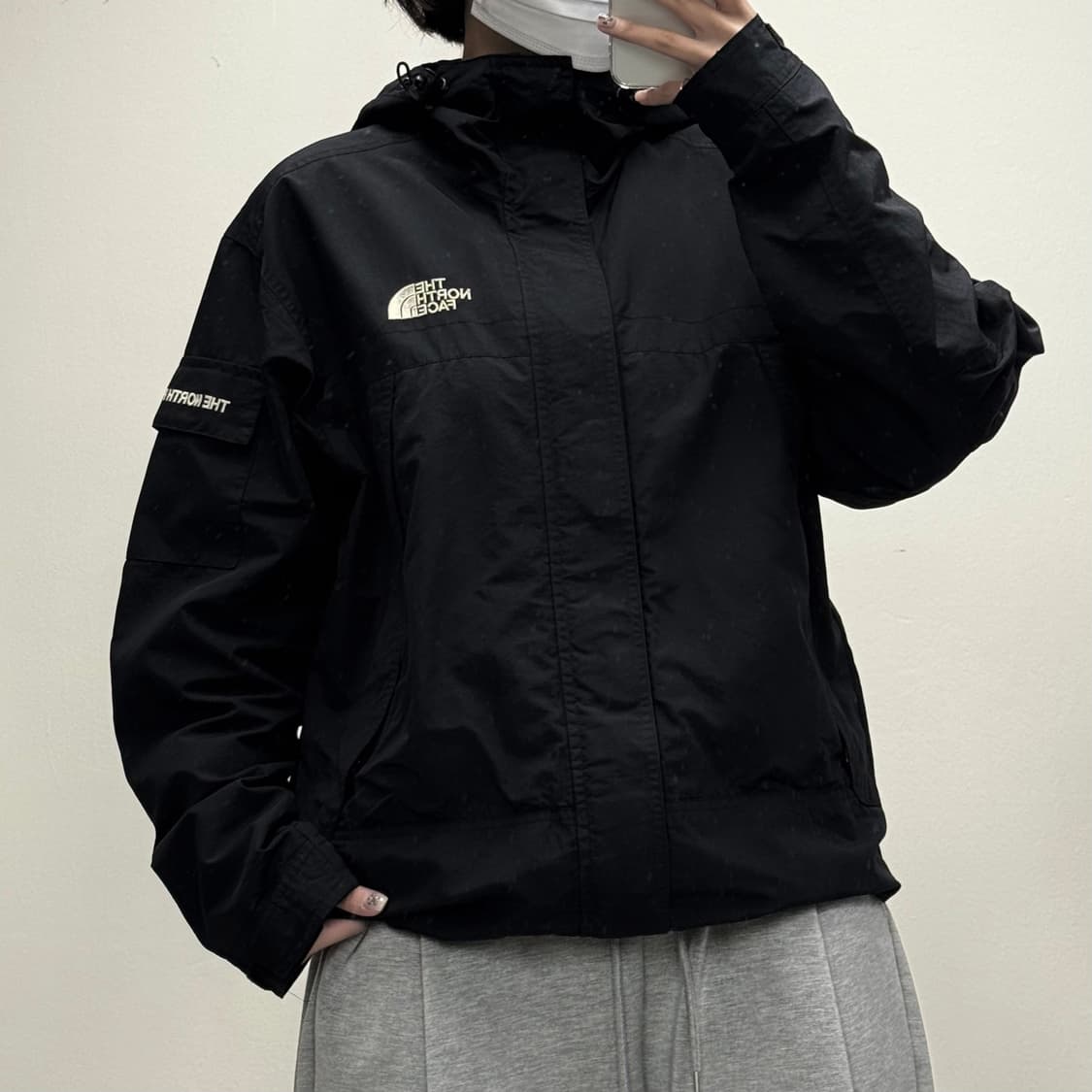 노스페이스 후드 바람막이 블랙 95 [051404] 상품이미지1