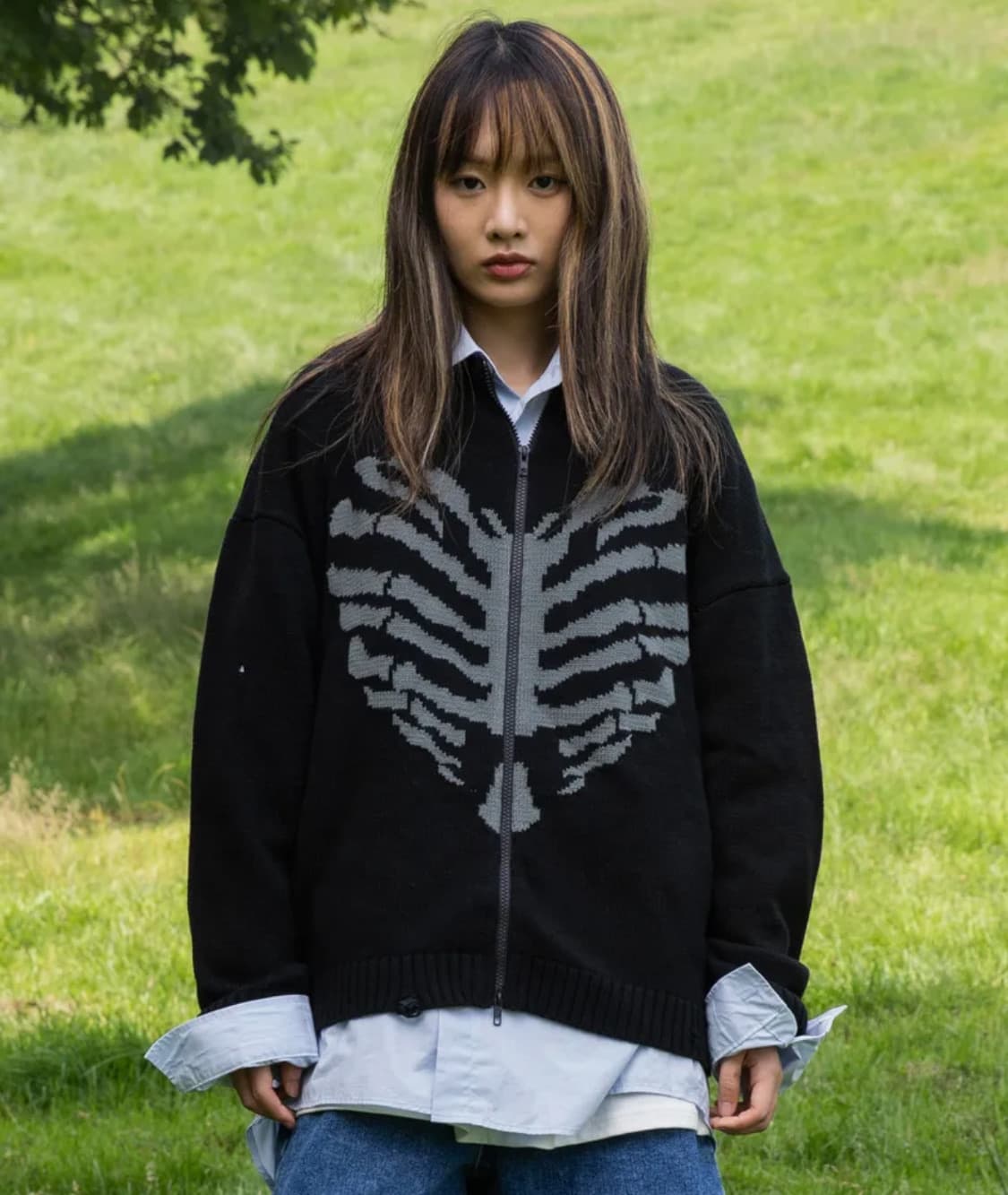 엑스톤즈 보운 니트 집업 - M size 상품이미지2