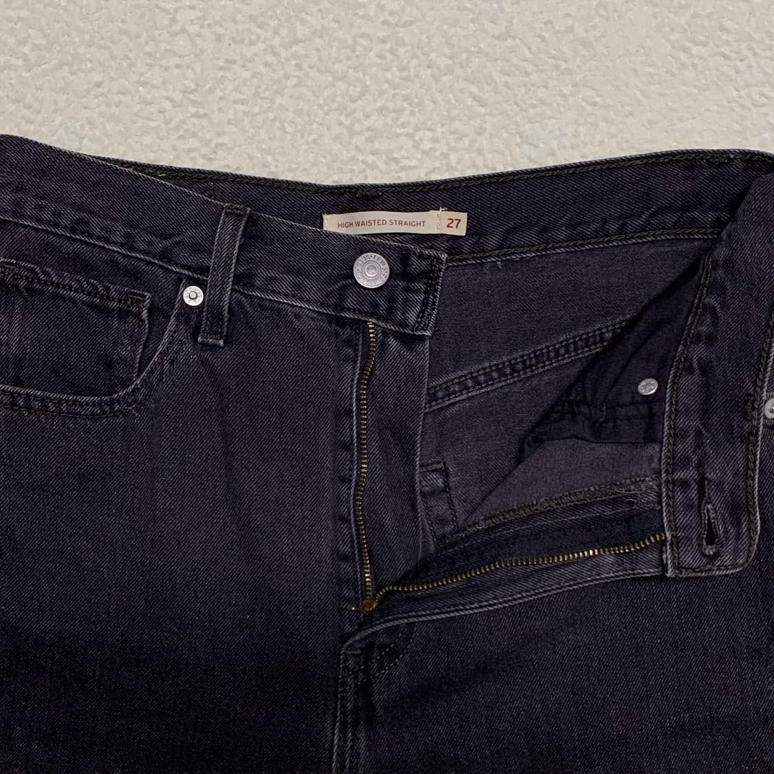[표기 27, 실측 28] 리바이스 하이웨스트 와이드 스트레이트 데님팬츠 상품이미지4