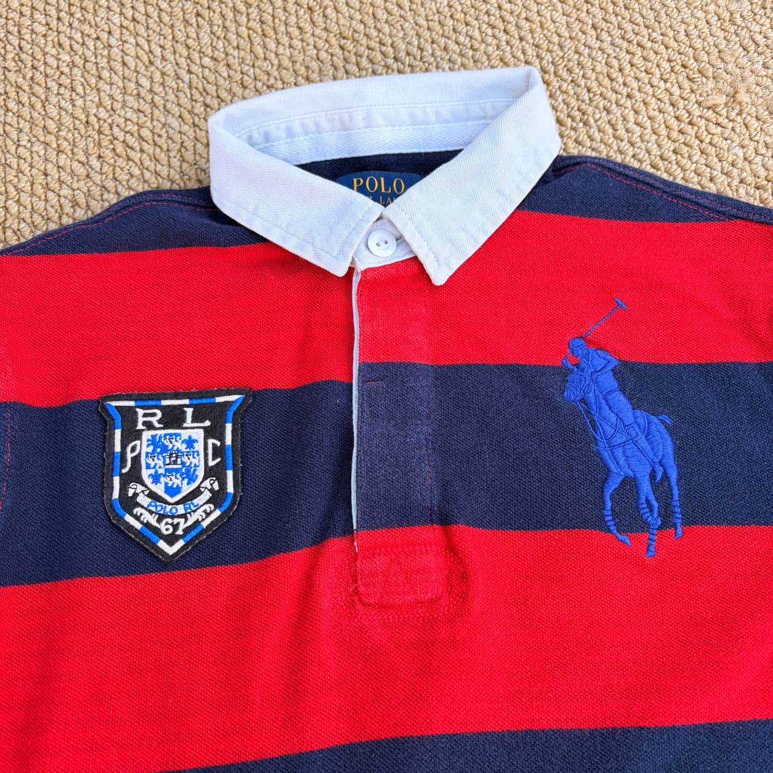 폴로 랄프로렌 블루 빅포니 럭비 PK카라 롱슬리브 상품이미지3