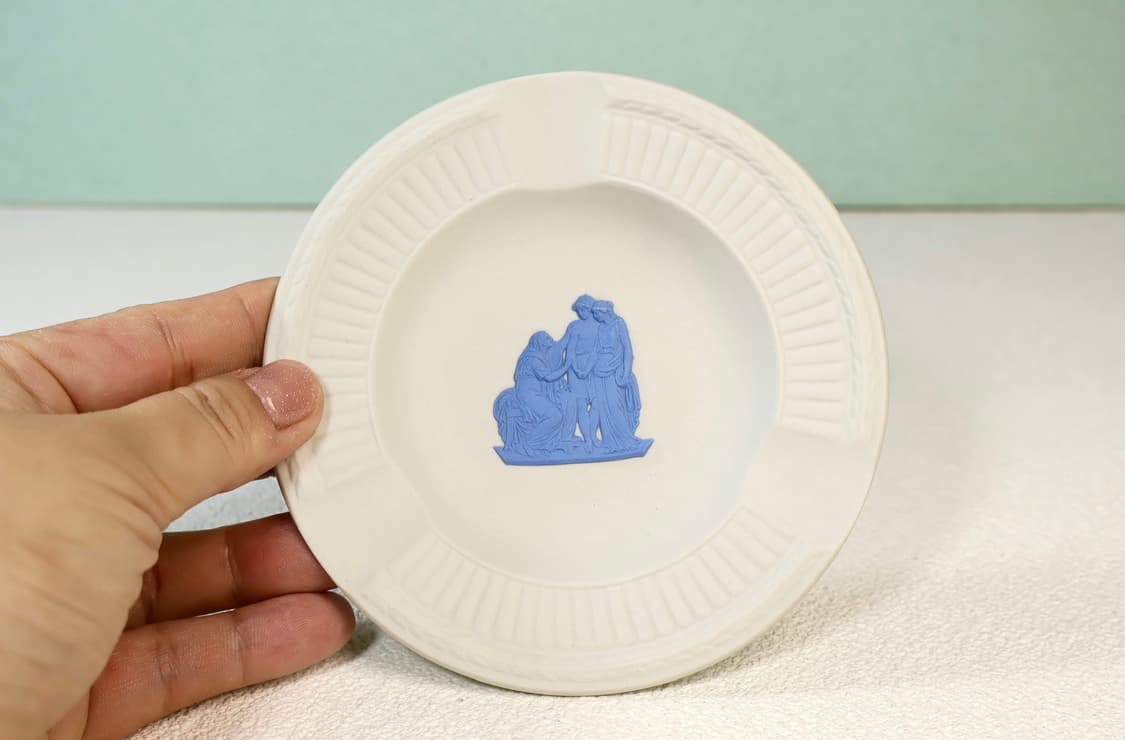 [영국엔틱] 웨지우드 제스퍼웨어 핀디쉬 테두리 장식접시_화이트 상품이미지3