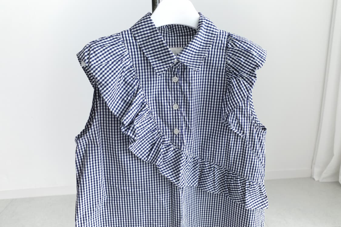 check frill shirt 상품이미지3