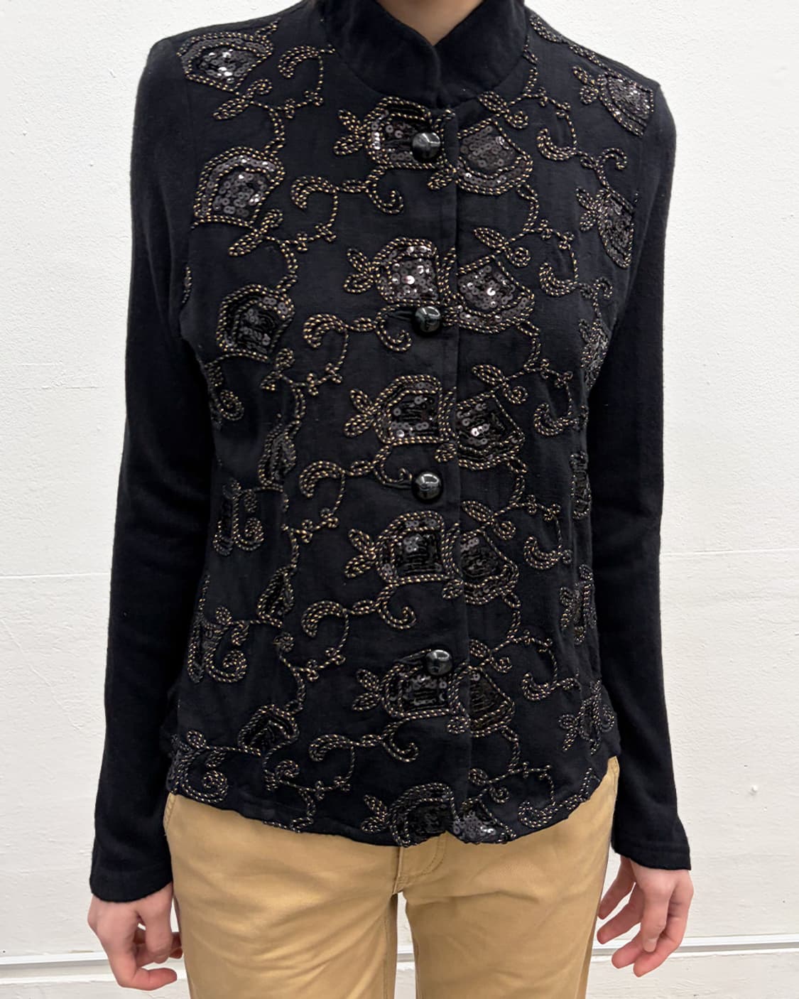 빈티지 세퀸 디테일 니트 자켓 상품이미지4