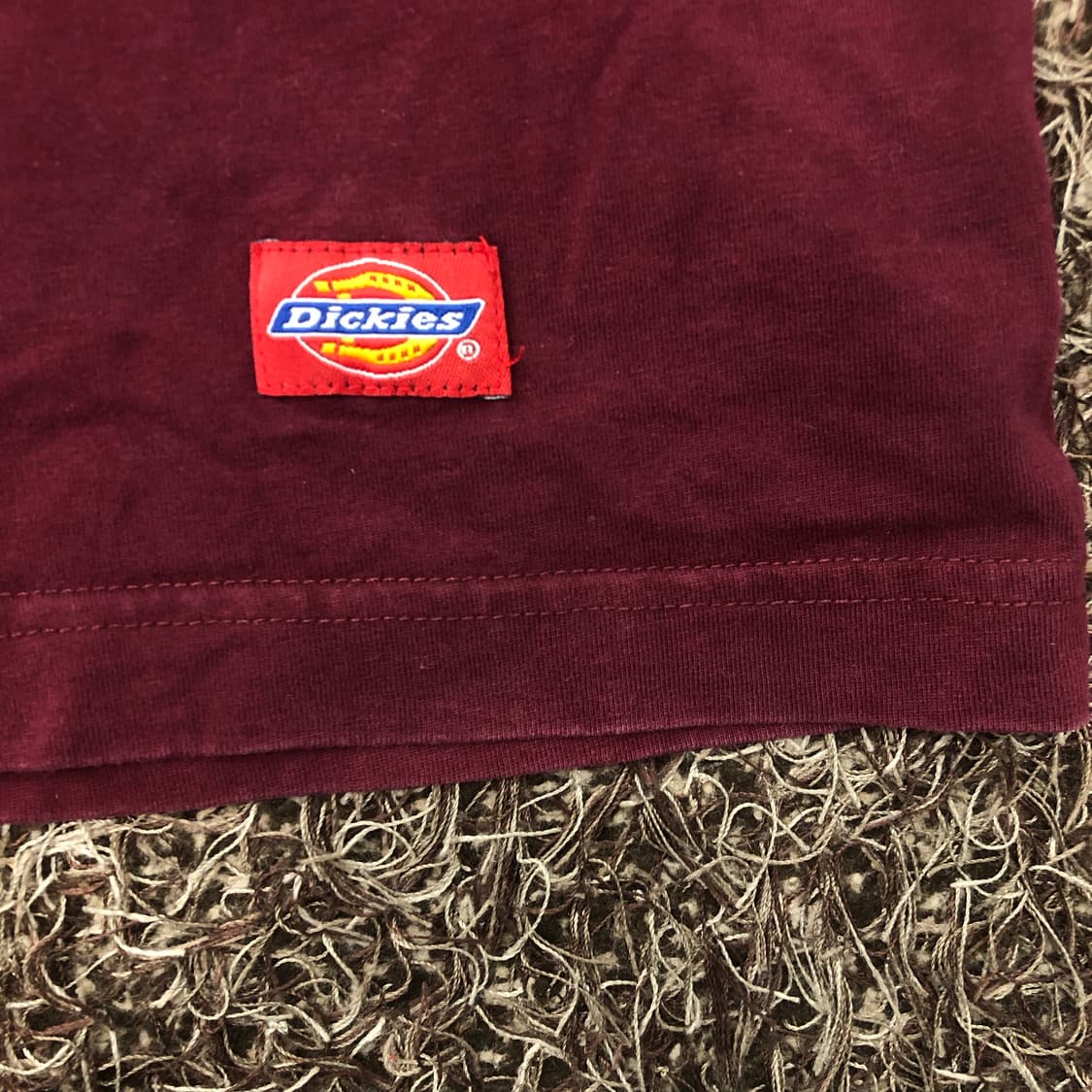 L 디키즈 버건디 로고 반팔 티셔츠 상품이미지4