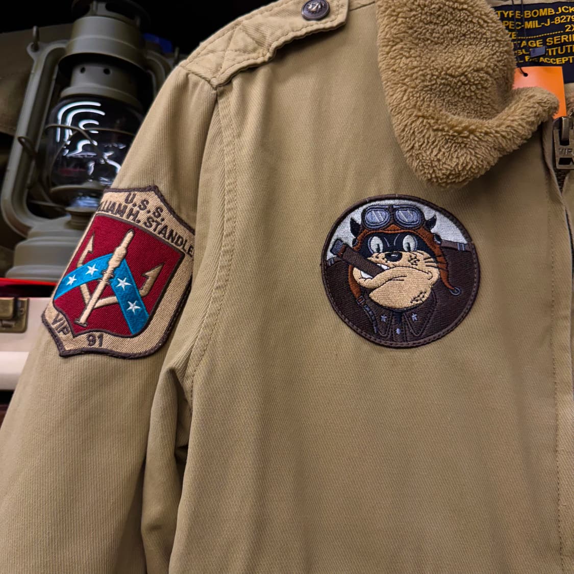 90s JPN 빈티지 B-10 st 견장 플라이트 항공 봄버 자켓 상품이미지6