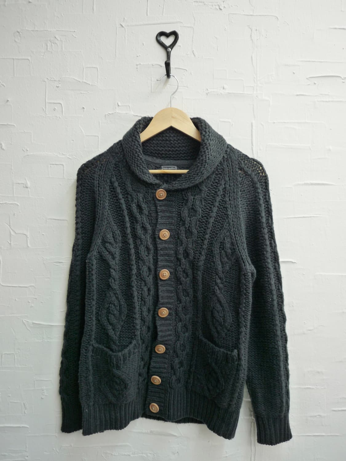 navy cable cardigan 상품이미지5