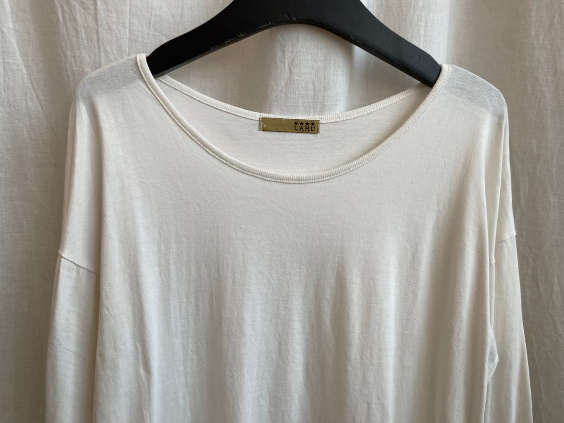 LARU 화이트 면티셔츠(L) 상품이미지4