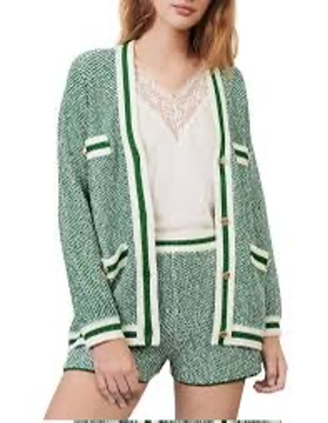 마쥬 트위드 니트 가디건 상품이미지1