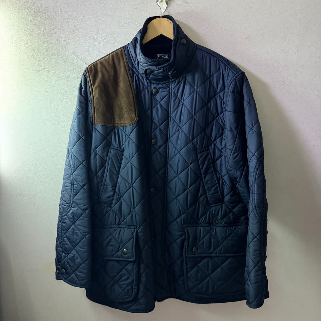 폴로 랄프로렌 네이비 퀄팅 기모 자켓 L(100-105) 상품이미지2
