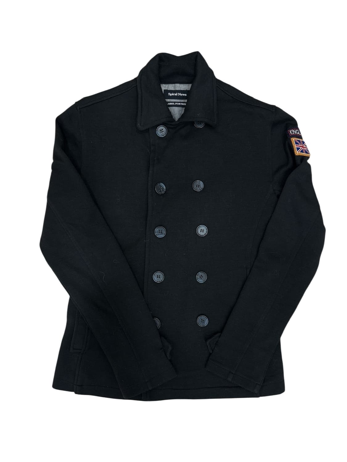 블랙 더블 숏 코트 상품이미지3