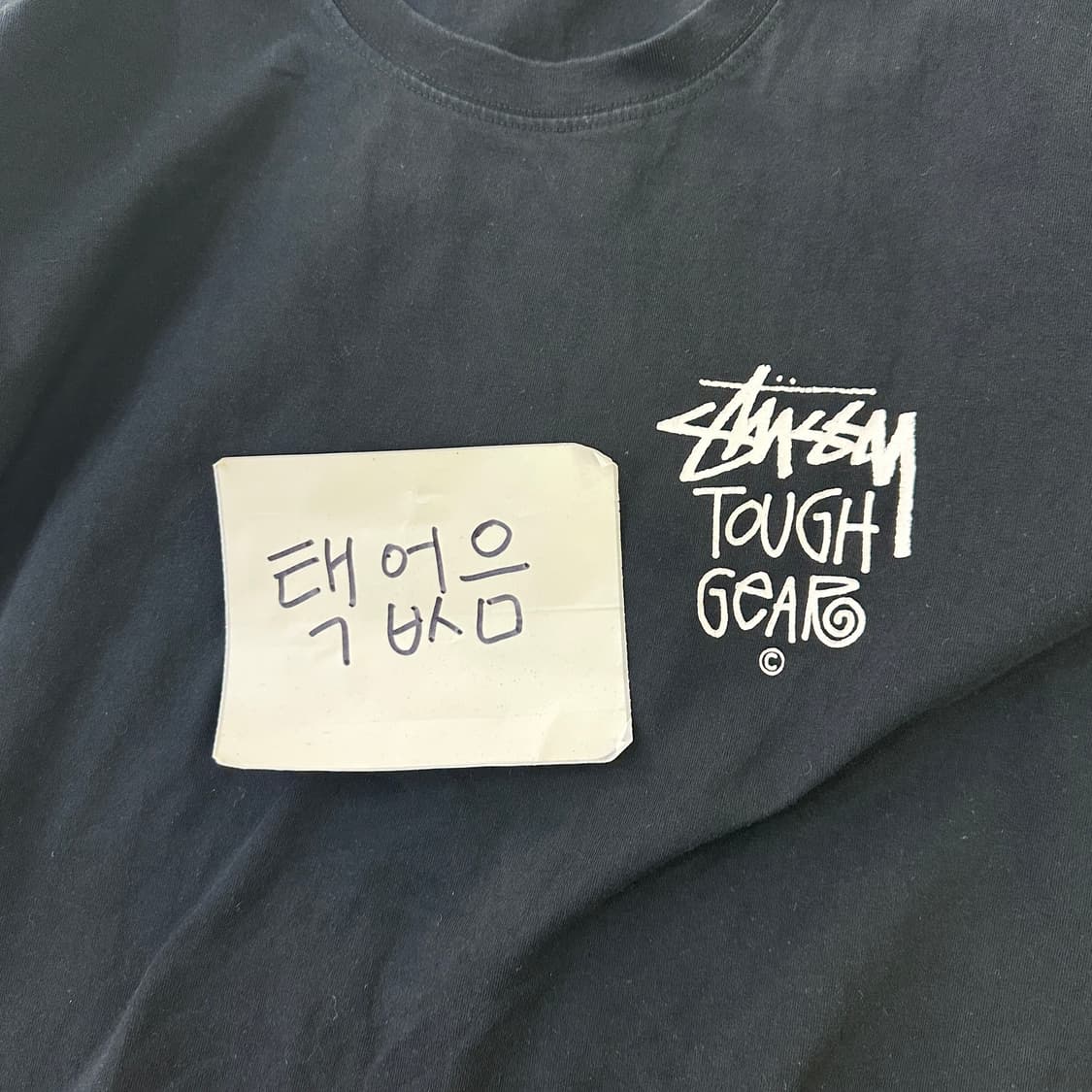 L 빈티지 프린팅 블랙 반팔티 0410D 상품이미지3