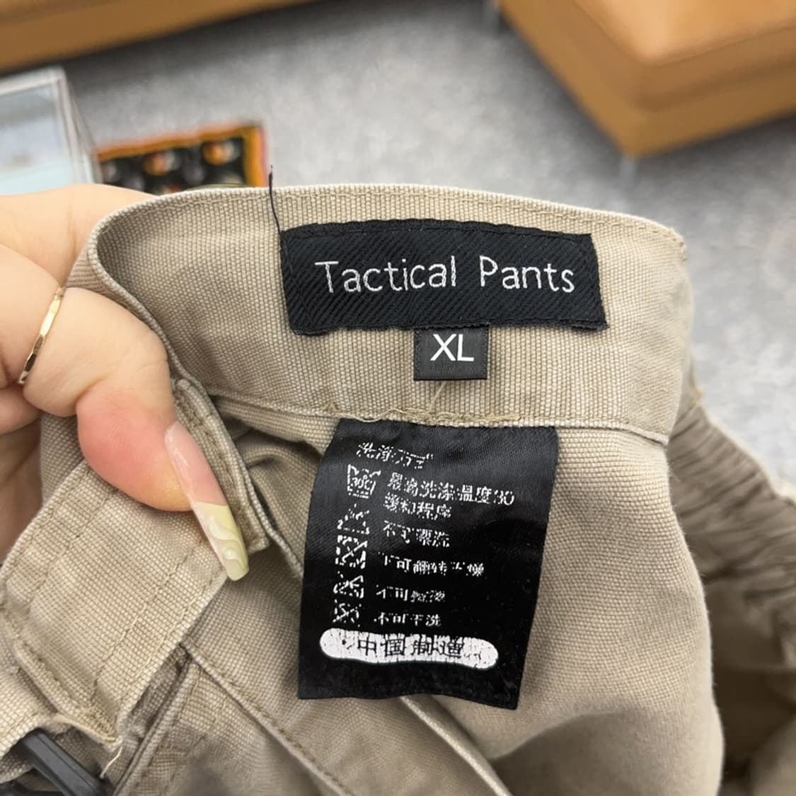 빈티지 아메카지 그런지 베이지 카고팬츠 XL C08072 상품이미지6