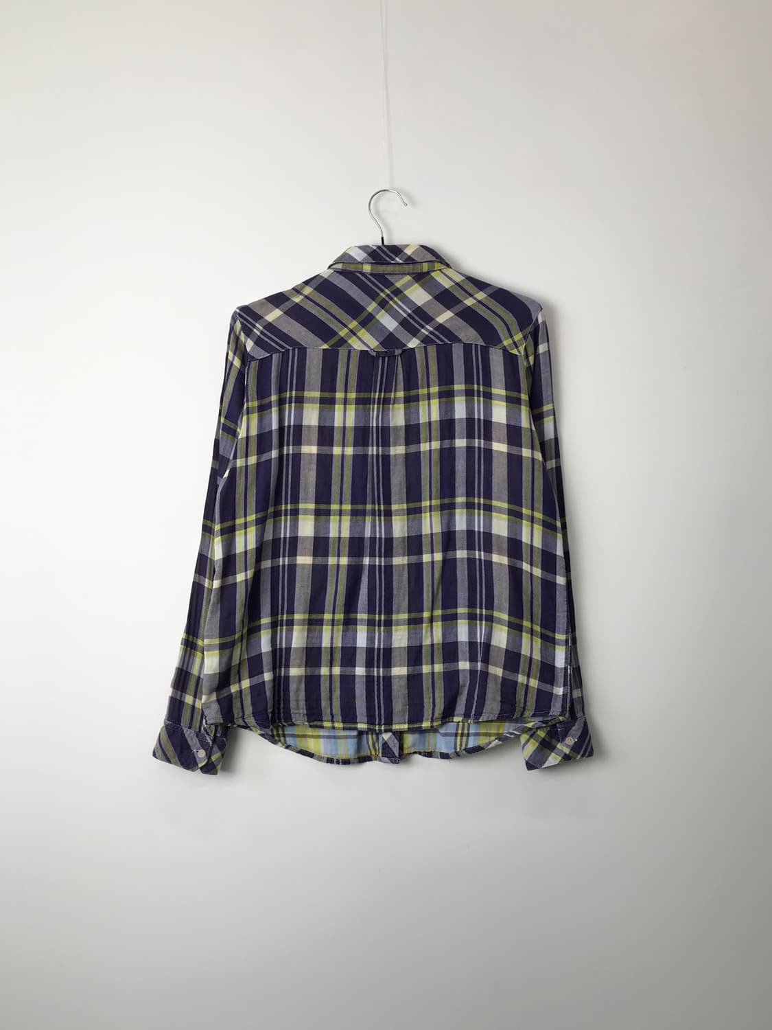  Moussy Purple Cotton Checked Shirts 상품이미지5