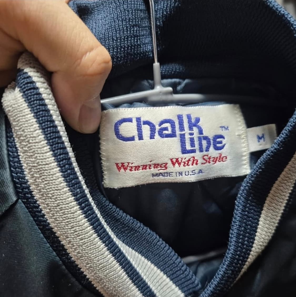 (포스트 말론 착용)90's 초크라인 댈러스 카우보이 새틴 바시티 자켓 상품이미지3