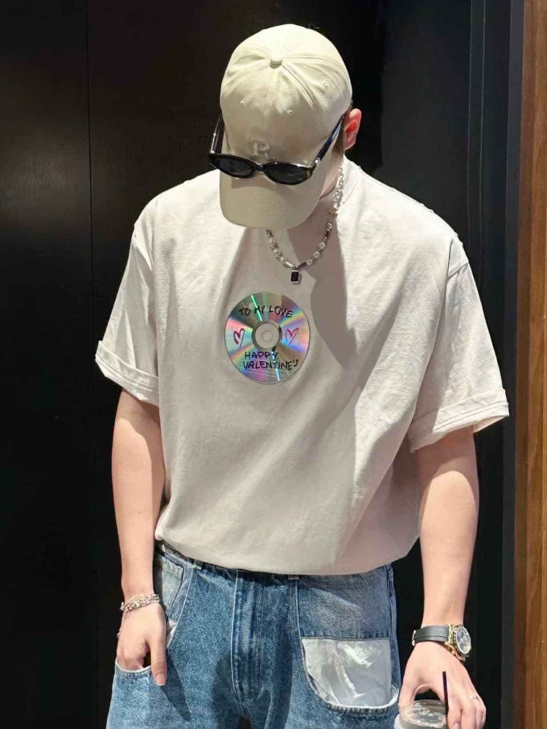 [M] 발렌시아가 24SS 발렌타인 투 마이 러브 CD 반팔 티셔츠 상품이미지4