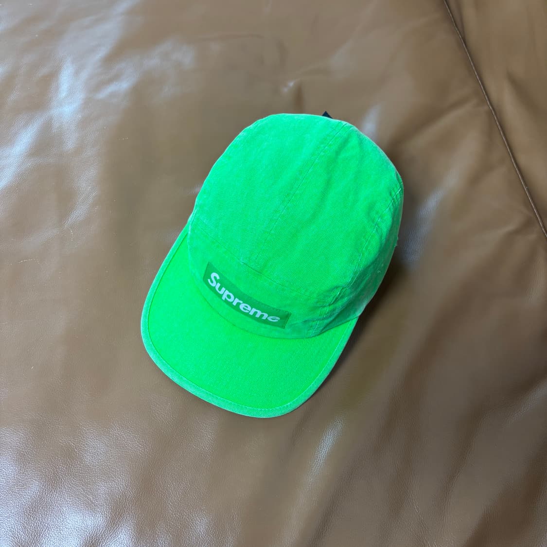 슈프림 캠프캡 모자 박스로고 워시드 캔버스 그린 상품이미지5