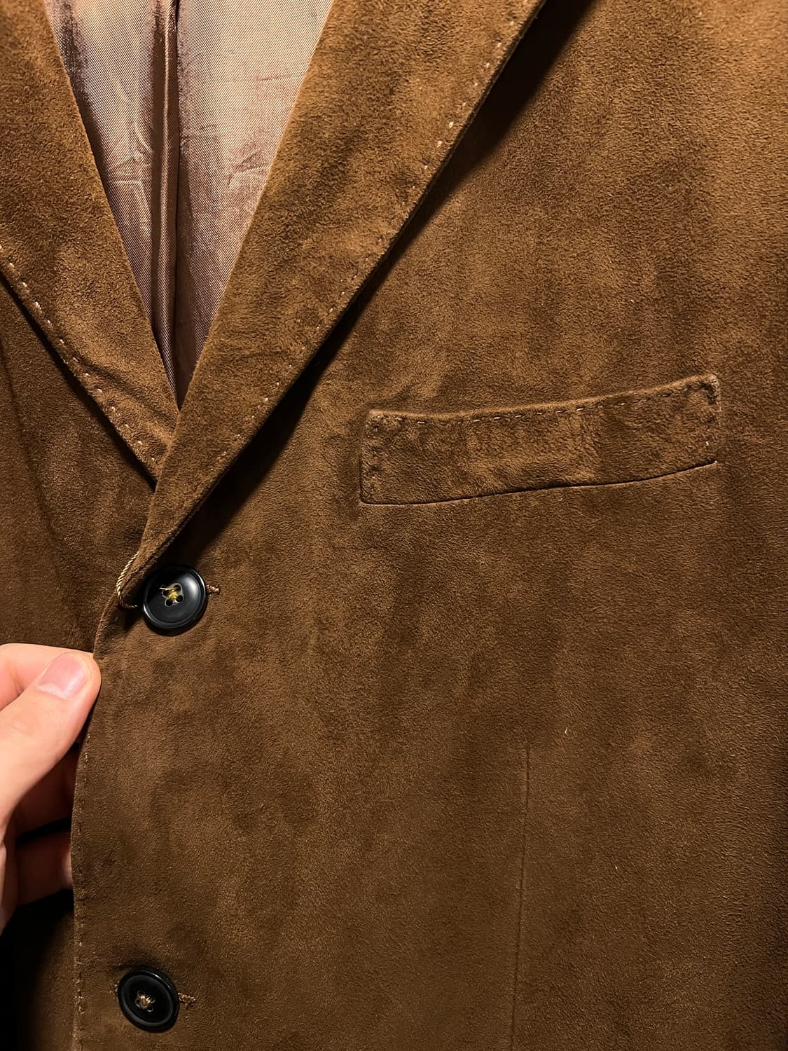 [L]폴로 랄프로렌 브라운 리얼 스웨이드 블레이저 자켓 상품이미지3