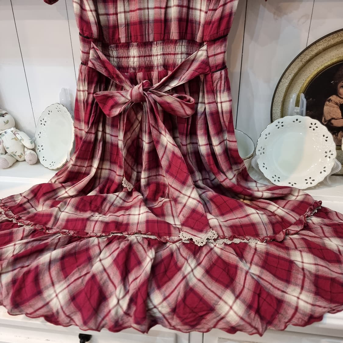 AXES femme 악세스팜므 빈티지 체크 프릴 원피스 상품이미지6