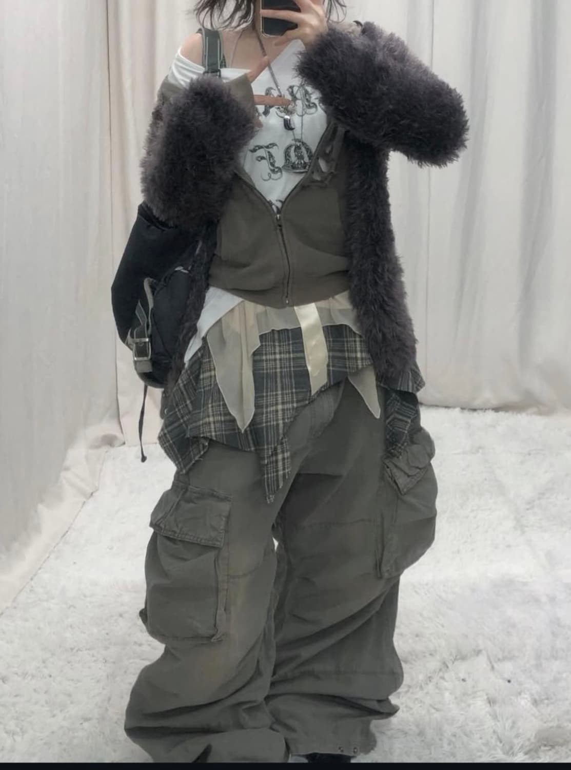 Y2k 펑크 선가든 개대장 와투케 그런지 상의셋 상품이미지5