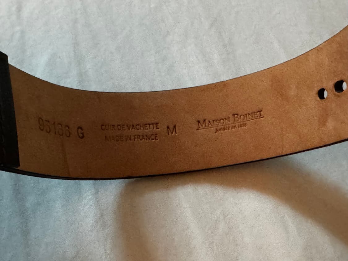 명품 MAISON BOINET 메종 보아네 프랑스제 소가죽 팔찌 상품이미지3