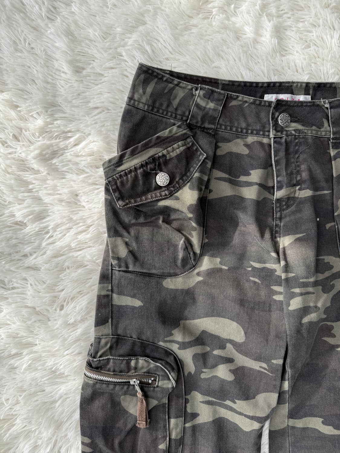 콜자 카모 카고 크롭 팬츠 상품이미지2