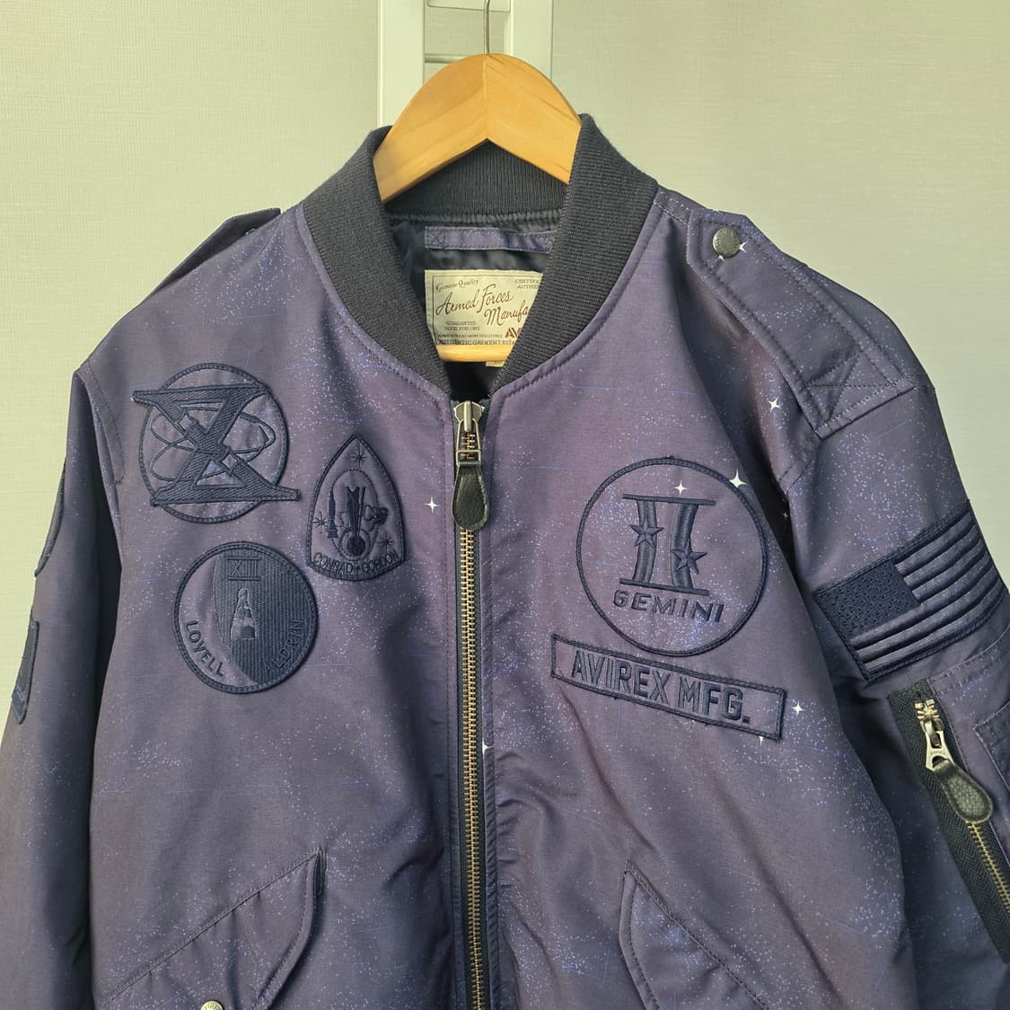 아비렉스 블루종 점퍼 퍼플 패치 상품이미지3