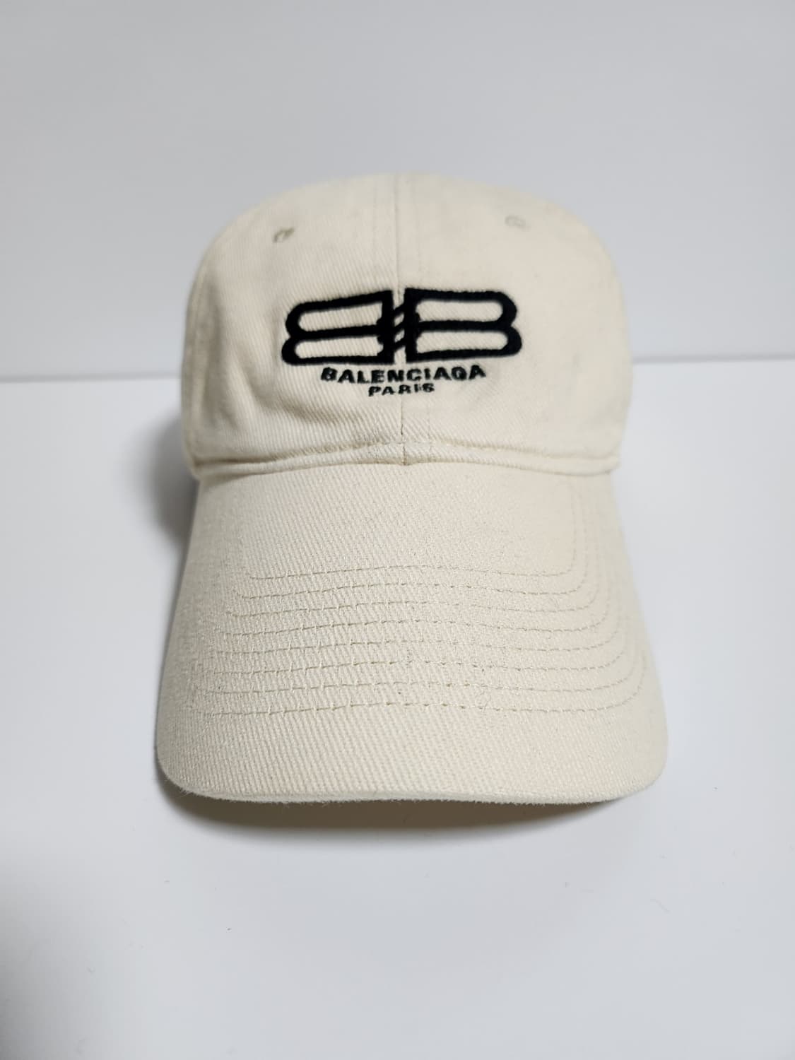 [L] 발렌시아가 크림 코튼 드릴 BB 파리스 볼캡모자 704105 상품이미지2