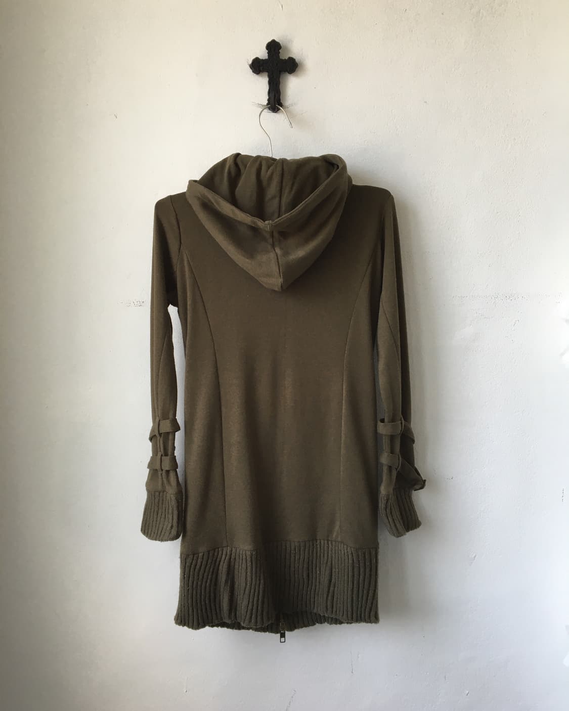 Belted high neck hood zip up 상품이미지3