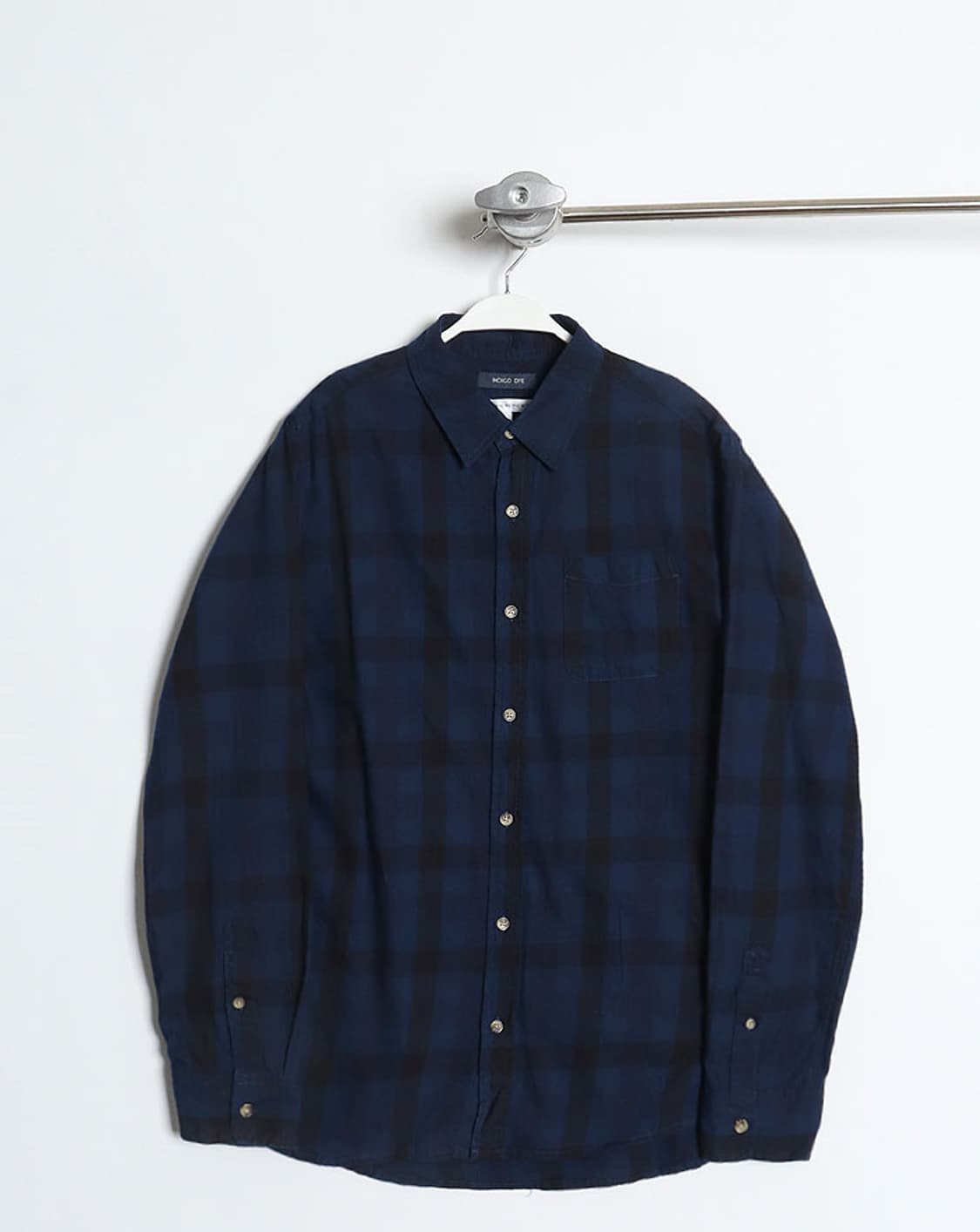  FLASH REPORT Indigo Check Shirts 상품이미지1