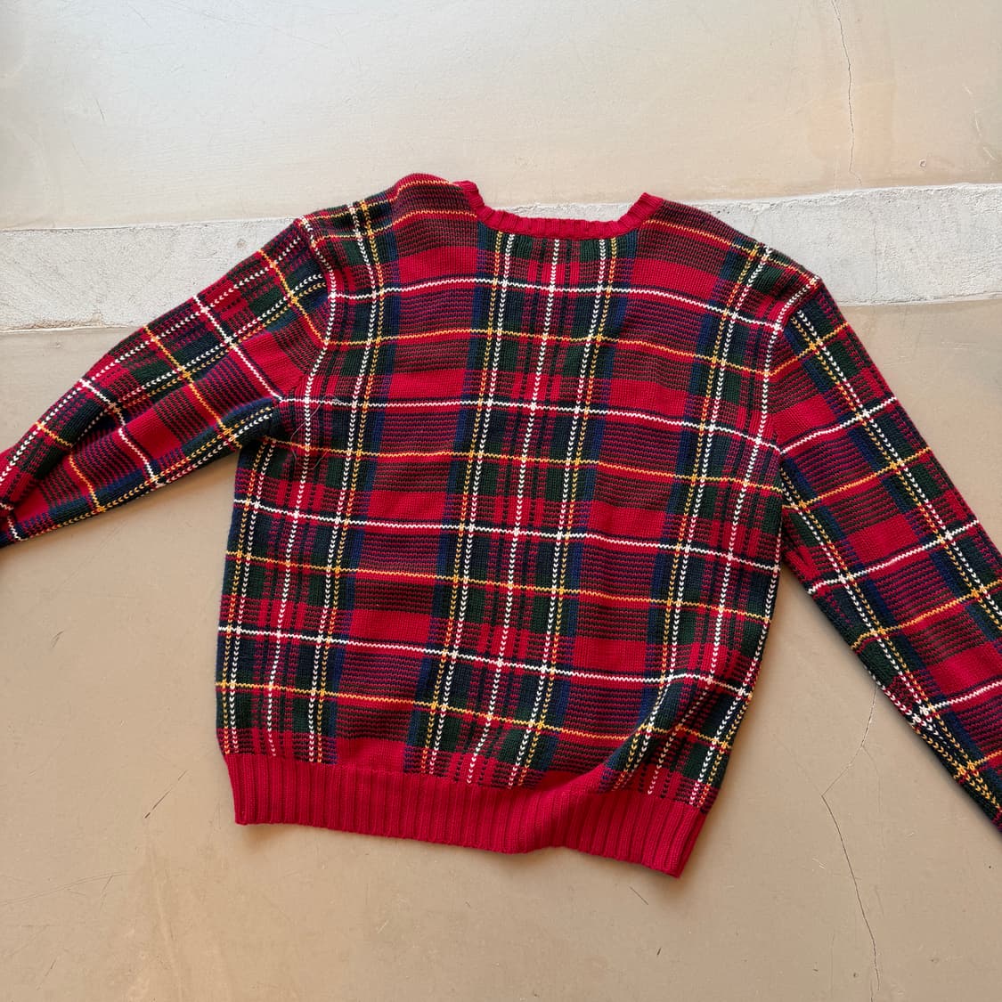 폴로 랄프로렌 체크 니트 스웨터 상품이미지4