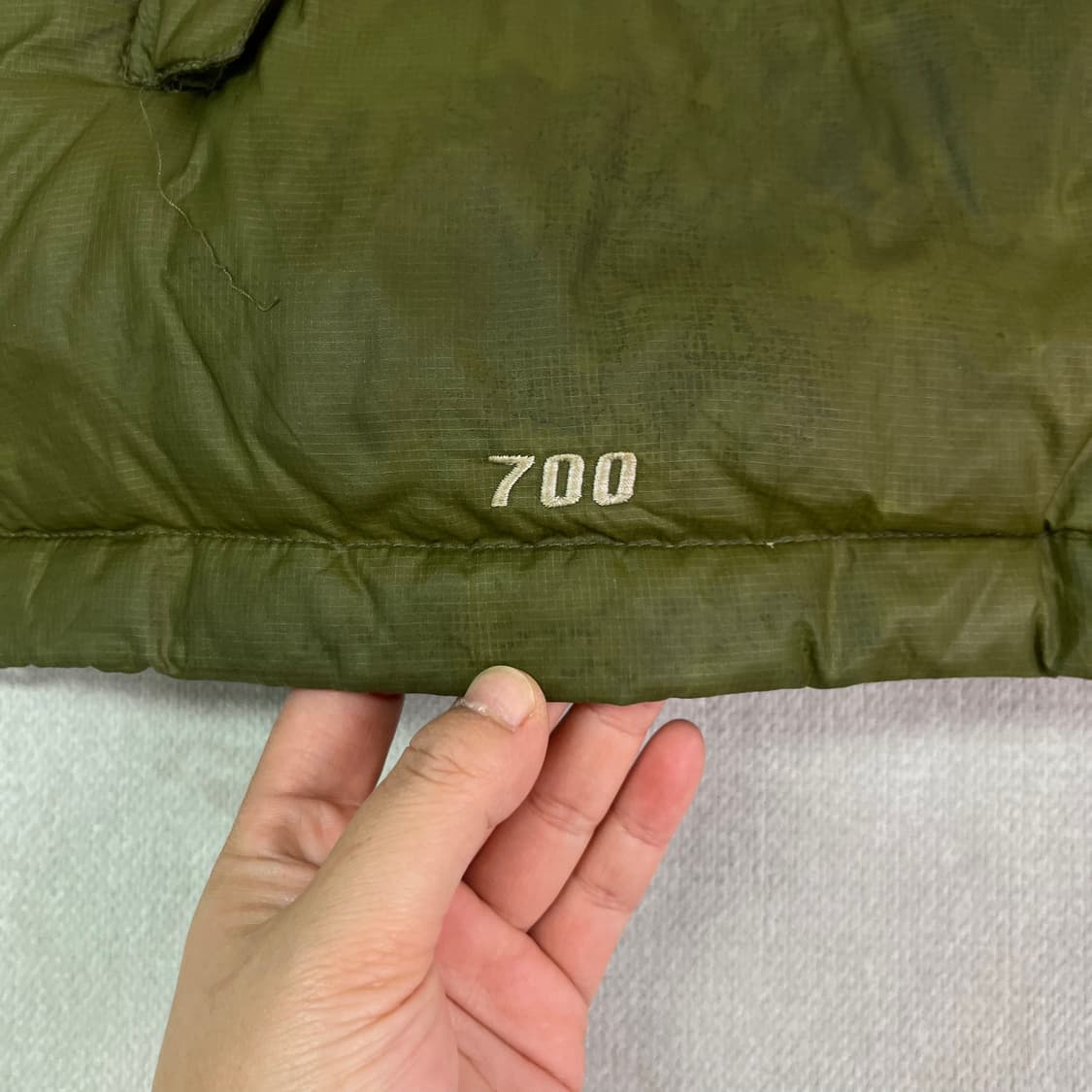 100 노스페이스1996 카키 눕시 조끼 패딩 상품이미지6