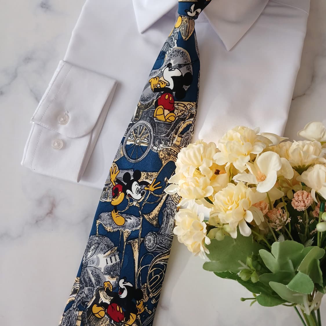 루니툰즈 실크 블루 미키 마우스 넥타이 10cm A+등급 A19356
 상품이미지4