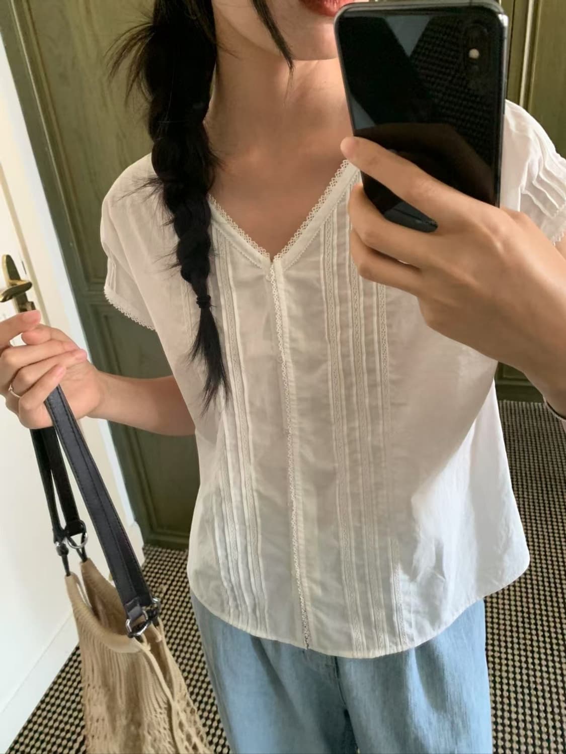 양V 블라우스 상품이미지3