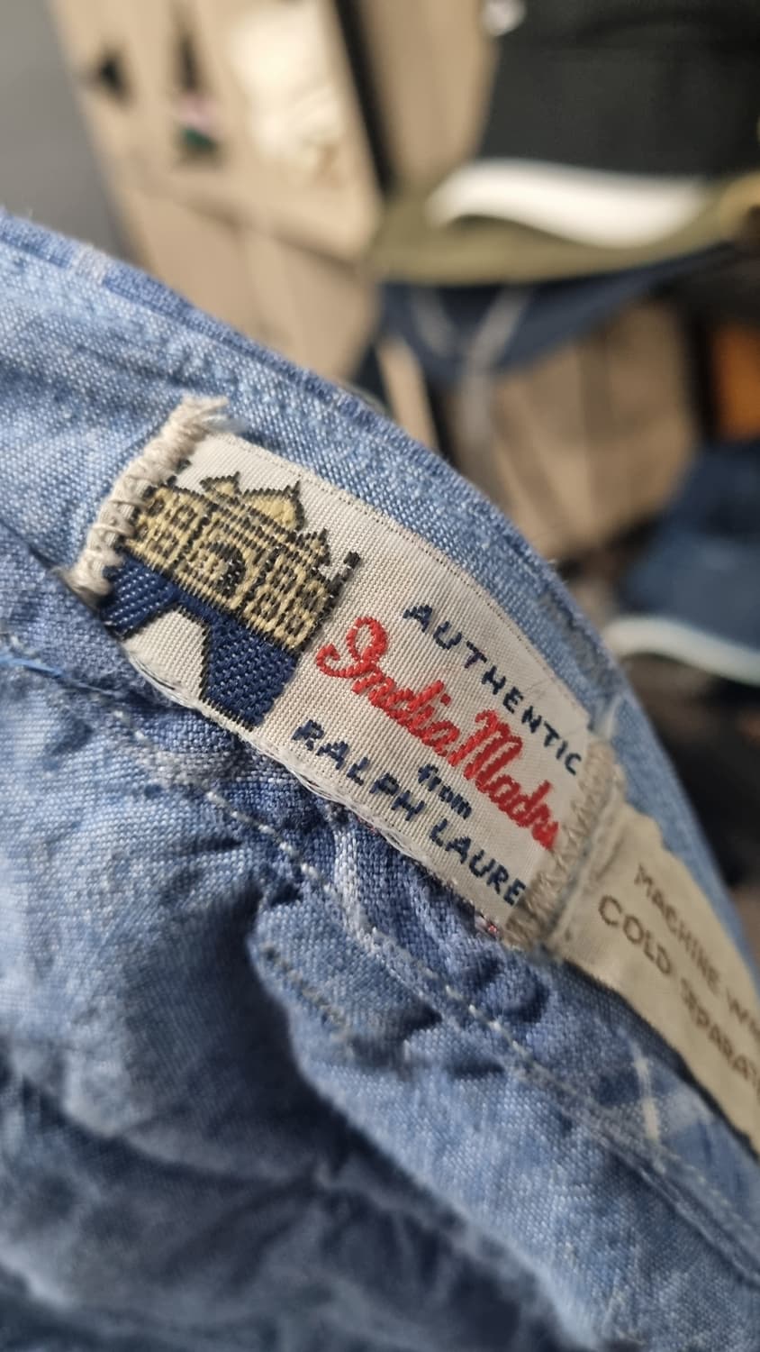 Polo Ralph Lauren 빈티지 체크 리넨반바지 36size 상품이미지3