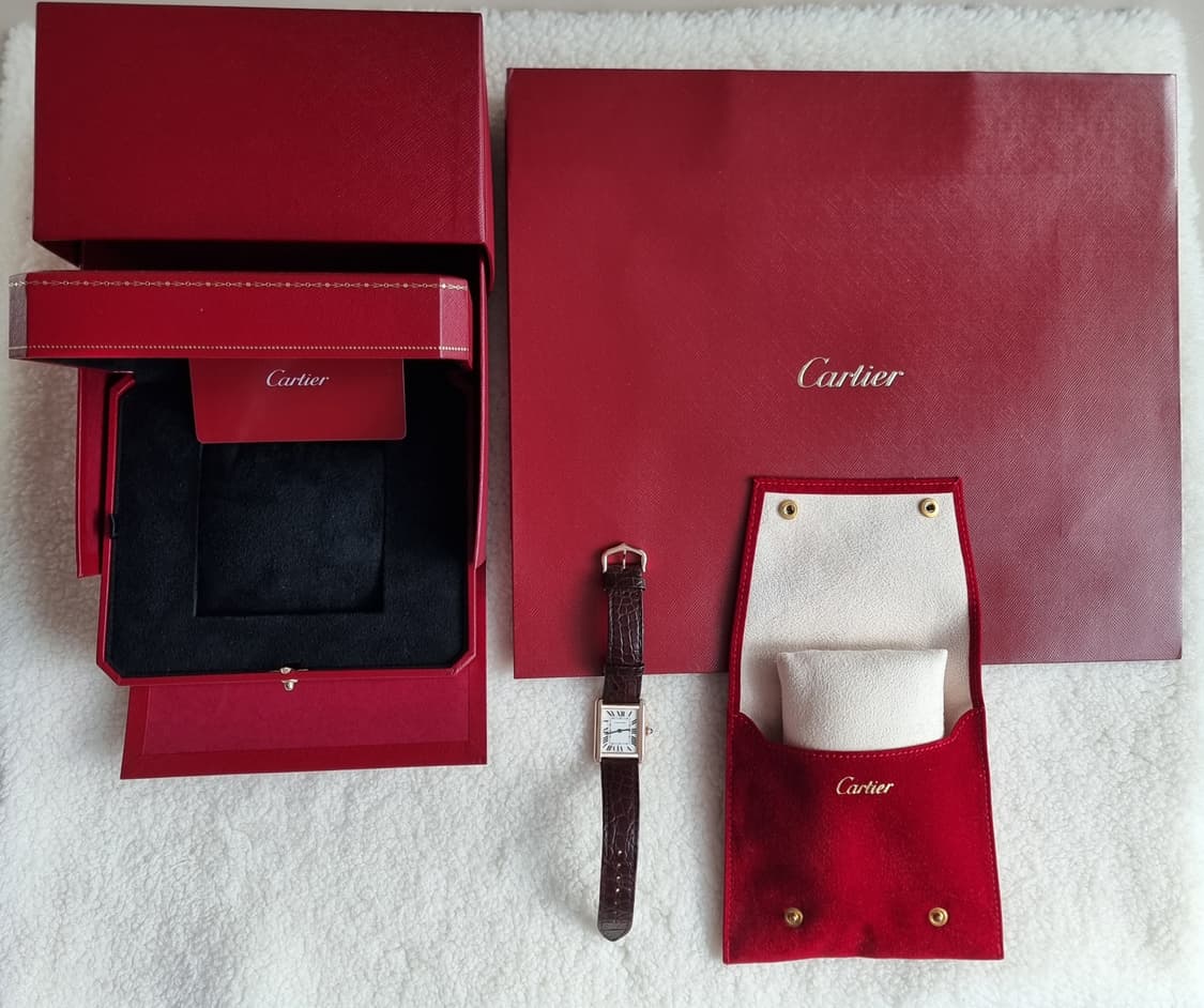 [까르띠에 풀세트] 탱크솔로 18K 로즈골드 SM 남여공용 시계 20년 상품이미지9
