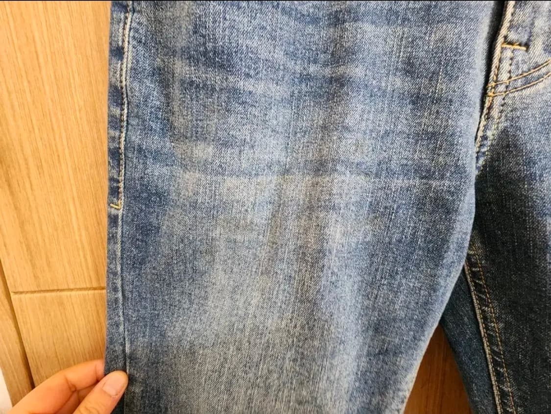 (32)플랙 릴렉시드 크롭 데님 팬츠 상품이미지4