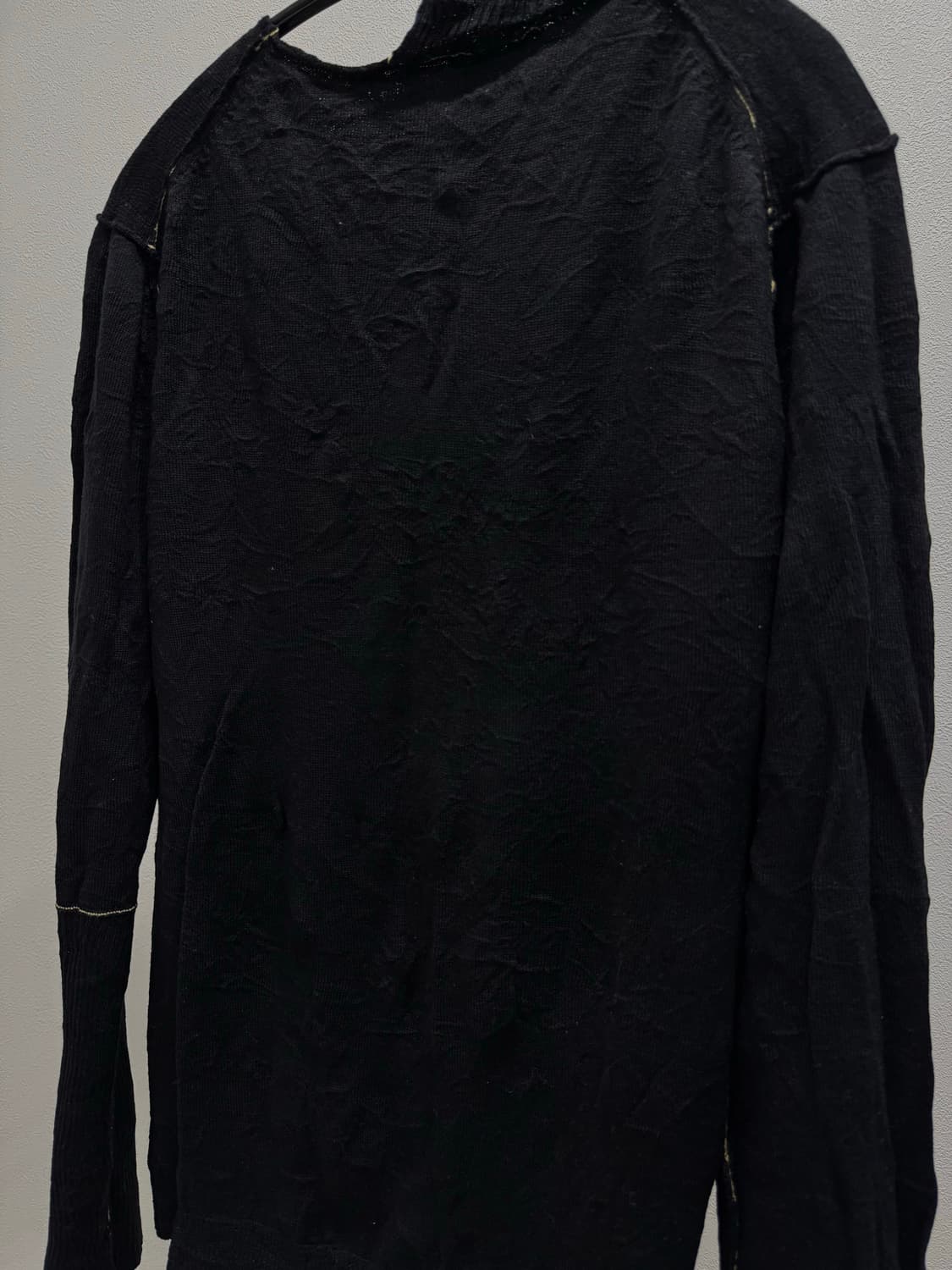 요지야마모토 뿌르옴므 17aw 크링클 컷오프 니트 상품이미지8